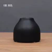 中式黑白色简约陶瓷小花瓶家居装饰品摆件日式极简花插 三维工匠 图中仿真花一只