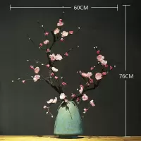 景德镇陶瓷花瓶禅意摆件现代新中式家居客厅博古架干花插花装饰品 三维工匠 色釉中瓶