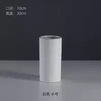 北欧风格摆件极简工业风黑白灰创意陶瓷花瓶样板房客厅家居装饰品 三维工匠 灰色小号 中等