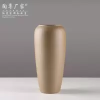 景德镇陶瓷花瓶插花粗陶罐花盆仿古客厅瓷器摆件复古陶艺干花瓷瓶 三维工匠 8874-1高度33直径14口径9