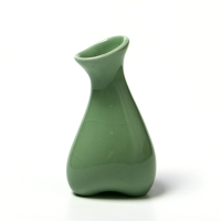 青瓷花插摆件茶盘茶道陶瓷花器水培创意简约小花瓶台面办公装饰品 三维工匠 08款梅子青