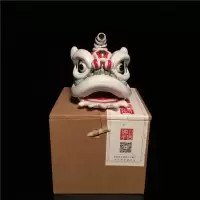 石湾公仔陶瓷舞狮醒狮摆件客厅电视柜装饰佛山特色商务送礼品手信 三维工匠 水