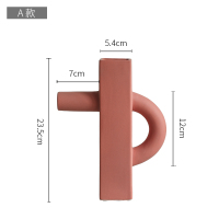 莫兰迪陶瓷花瓶北欧ins风干花插花创意拍摄民宿客厅家居装饰摆件 三维工匠 B款