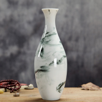 中国风小清新陶瓷花瓶摆件客厅插花装饰品家居创意中式水培干花器 三维工匠 水墨6件