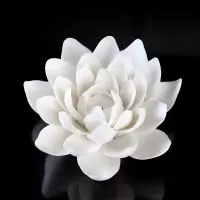 陶瓷线香炉香托香座莲花香插 家用禅意荷花香薰炉摆件 室内插香器 三维工匠 B款