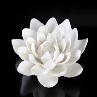 陶瓷线香炉香托香座莲花香插 家用禅意荷花香薰炉摆件 室内插香器 三维工匠 E款