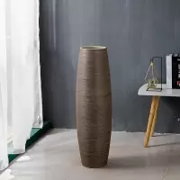 纯手工景德镇落地陶瓷大花瓶大摆件现代简约复古客厅家居摆件插花 三维工匠 60公分花瓶+6枝浆果