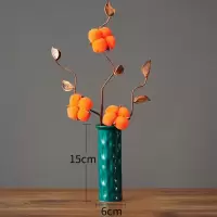 花瓶干花轻奢客厅电视柜茶几玄关桌面创意装饰品陶瓷办公室鹿摆件 三维工匠 大号花瓶(不加花)