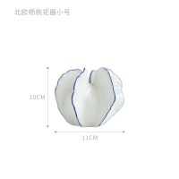 创意设计简约客厅花瓶摆件插花家居装饰品陶瓷杨桃花插 三维工匠 大号花器