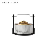 新中式陶瓷太湖石假山大理石纹提盒摆件书房酒店样板房房软装摆设 三维工匠 太湖石D