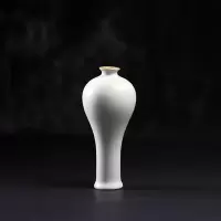 梅瓶花器中式小花瓶禅意日式插花陶瓷复古茶道摆件插茶室书房韩式 三维工匠 玉蝉28