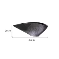 北欧现代抽象艺术陶瓷花瓶摆件简约创意工艺品家居装饰品干花花器 三维工匠 扇形套装+带泡枯枝