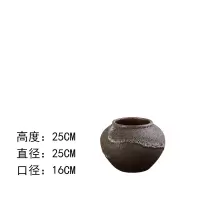 干花花瓶陶罐复古景德镇陶瓷花器客厅玄关插花粗陶组合摆件装饰品 三维工匠 小三件套小中大一套价格不带花