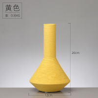 北欧莫兰迪色ins陶瓷干花瓶摆件创意家居现代简约客厅装饰插花器 三维工匠 绿色