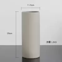 创意北欧客厅陶瓷摆件干花花瓶装饰品 三维工匠 中号白色花瓶