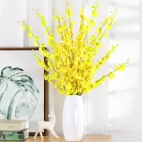 现代简约落地客厅创意插花摆件家居装饰品陶瓷仿真花花瓶花艺摆设 三维工匠 陶瓷大号(不含花)