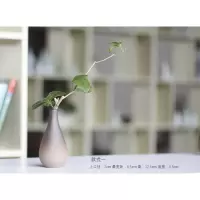 天天粗陶小花器日式简约陶瓷花瓶水培桌面复古摆件创意干花插 三维工匠 款式03(单花瓶)
