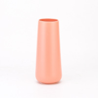 HY欧式简约现代摆件家居装饰磨砂色釉陶瓷干花植物花器插花花瓶 三维工匠 芽芯绿大号 中等