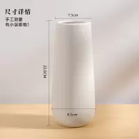 花瓶摆件 客厅插花陶瓷家居现代简约白色满天星干花带花瓶小清新 三维工匠 黑色不弃和三束白桔梗花(假花)
