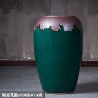 陶瓷大花瓶轻奢落地插花摆件酒店别墅客厅干花复古怀旧陶罐装饰品 三维工匠 一米二白色蔷薇树一棵(不含花瓶)