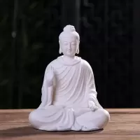 大日如来阿弥陀佛陶瓷释迦摩尼佛像中式家居客厅供奉禅意玄关摆件 三维工匠 如来佛(白瓷)
