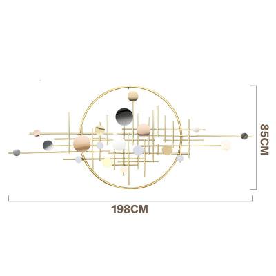 轻奢铁艺家居客厅壁饰背景墙面创意卧室金属北欧装饰壁挂艺术挂件 三维工匠 绚丽缤纷(宽145cm*高61cm)