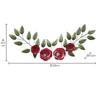 铁艺家装壁饰壁挂墙面装饰金属现代简约客厅创意墙饰挂件 三维工匠 玫瑰花串A