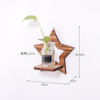 创意家居装饰品墙饰挂饰养殖花器房间壁挂水培花绿萝透明花瓶挂墙 三维工匠 菠萝款+瓶子(送魔力贴)壁饰