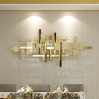 欧式铁艺壁饰餐厅客厅墙面装饰上创意沙发背景卧室轻奢金属壁挂件 三维工匠 1.5米