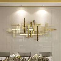 欧式铁艺壁饰餐厅客厅墙面装饰上创意沙发背景卧室轻奢金属壁挂件 三维工匠 1.8米