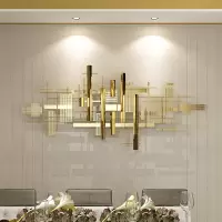 欧式铁艺壁饰餐厅客厅墙面装饰上创意沙发背景卧室轻奢金属壁挂件 三维工匠 3米