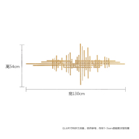 轻奢金属墙饰样板间餐厅客厅沙发背景墙面装饰品现代铁艺壁饰壁挂 三维工匠 220X92CM