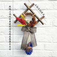 复古乡村干树枝麻绳天然木棍家居挂帘壁饰墙面装饰创意个性挂饰 三维工匠 创意木棍挂饰1号