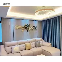 客厅餐厅沙发背景墙面装饰挂件金属创意不锈钢壁挂壁饰轻奢墙饰 三维工匠 250*81cm