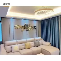 客厅餐厅沙发背景墙面装饰挂件金属创意不锈钢壁挂壁饰轻奢墙饰 三维工匠 220*70cm