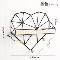 北欧ins客厅房间铁艺墙面装饰品置物架墙上墙壁挂件墙饰创意壁饰 三维工匠 粉色