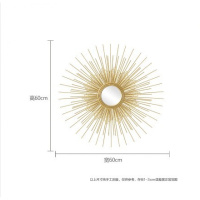 太阳镜壁饰装修饰品轻奢墙饰玄关餐桌卧室床头背景墙面装饰品挂件 三维工匠 80cm