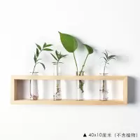 北欧创意试管花架小清新餐厅实木壁饰植物花卉墙面挂饰墙饰 三维工匠 8.试管架H(30厘米等边三角形)