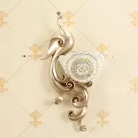 欧式壁饰墙面装饰壁挂花盆轻奢创意客厅墙上挂件现代背景墙壁挂花 三维工匠 镶珠[凤歌鸾舞]