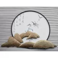 新中式铁艺画假山壁饰酒店客厅样板房背景墙壁挂创意立体墙面装饰 三维工匠 83*60cm