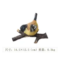 美式小鸟装饰创意壁挂立体墙上壁饰 客厅墙面装饰玄关口墙饰 三维工匠 单只黄色(不带钩)(手工彩绘)