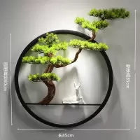 新中式迎客松挂件客厅背景墙饰壁挂创意家居墙面装饰品样板房挂饰 三维工匠 支持定制咨询客服壁饰
