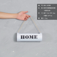 复古铁艺花桶壁饰壁挂绿植工业风家居客厅餐厅创意装饰挂件 三维工匠 蓝色花桶+黄色蓝莓果*5