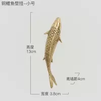 美式轻奢客厅玄关走廊过道背景墙面装饰珊瑚鲤鱼墙饰墙壁挂件 三维工匠 全铜荷叶壁挂-小号壁饰