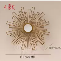 中式家居玄关墙面装饰现代客厅沙发背景墙面壁挂铁艺软装轻奢壁饰 三维工匠 A款100CM