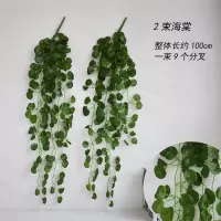 仿真植物壁饰家居客厅墙上装饰品沙发电视背景墙阳台装修墙壁挂件 三维工匠 2束葡萄叶