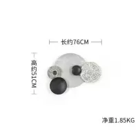 北欧墙面装饰品挂件轻奢铁艺客厅沙发墙卧室玄关餐厅立体壁饰壁挂 三维工匠 芒格小号