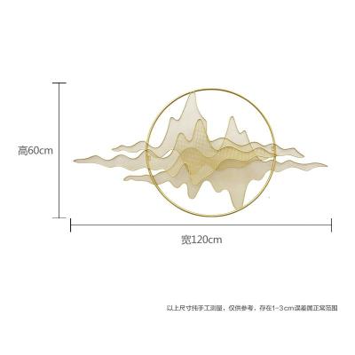 轻奢壁挂壁画中式玄关墙面装饰卧室壁饰餐厅客厅挂画创意山水画 三维工匠 支持定制