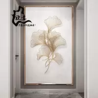 欣意软装铁艺壁饰新中式墙饰挂件客厅新古典餐厅玄关背景墙装饰品 三维工匠 180*115