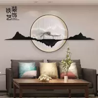 轻奢新中式客厅玄关过道背景墙墙面装饰挂件立体铁艺壁饰壁挂墙饰 三维工匠 有光源150*60cm